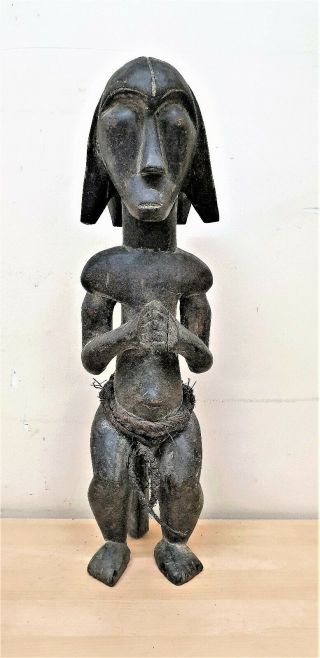 Old Tribal Fang Figure Gabon Africa Fes - Gb422