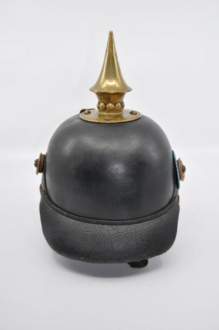 WW1 German Spike Helmet Prussian Pickelhaube Oldenberg 1867 9