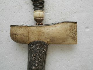 Old keris lombok luk 7 sterling silver kris kriss krissen,  MA48 4