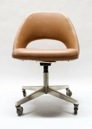 Vintage Knoll Saarinen Swivel Chair W/ Casters For Repair Or Parts