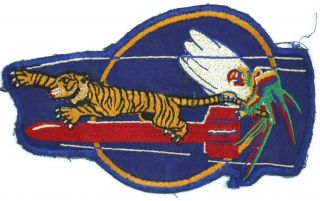 Vintage Military Patch Flying Bomb Tiger Ww2 Korea 40s 50s Us Army Air Force Usa