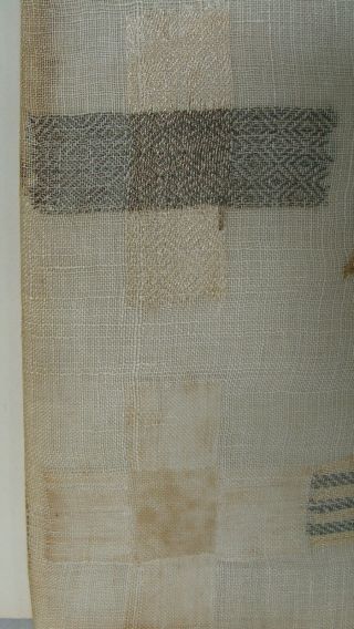 Mary Scrivener ' s 1795 English silk on linen Darning sampler w center cartouche 9