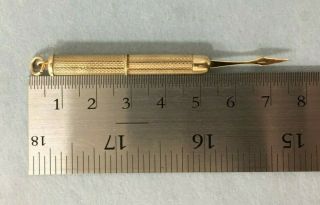 Antiques Vintage British Hallmark 9ct S.  J.  R.  375 Yellow Gold Twist Toothpick 10