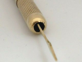 Antiques Vintage British Hallmark 9ct S.  J.  R.  375 Yellow Gold Twist Toothpick 8