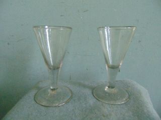 Blown Trumpet - Shaped Wineglasses / Wineglass C.  1780 - 1820