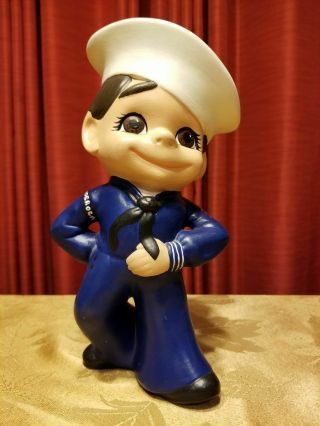 Uss Ticonderoga Navy Ship Vintage Sailor Boy Ceramic Nautical Figurine Statue