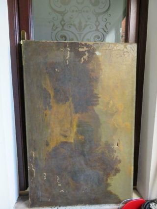 really old PAINTING LARGE oil on canvas signed 1879 10