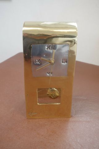 David Marshall Brass And Aluminium Clock