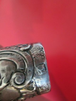 Rare 18th or 19th C - SILVER CANE HANDLE w/ FULL FIGURE of COMPOSER - MOZART ?? 9