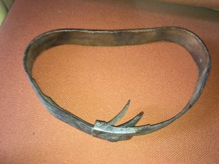Authentic Antique German WWI Gott Mit Uns Army Military Buckle Leather Belt 1914 8