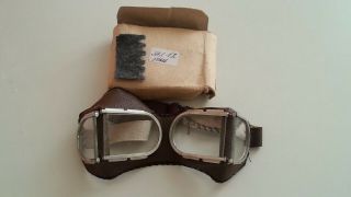Vintage Soviet Russian Aviator Pilot Motorcycle Glasses Goggles Ussr