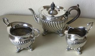 Tiffany & Co & Savory - Sterling Silver - Matching - Tea Set - Teapot - Sugar - Creamer