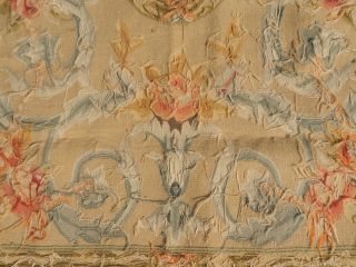 Huge Antique Hand Made French Design Wool Aubusson Rug 412X325cm (X620) 10