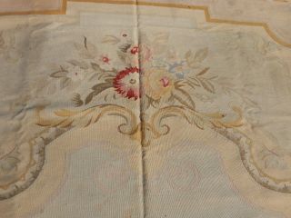 Huge Antique Hand Made French Design Wool Aubusson Rug 412X325cm (X620) 7