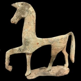 Very Rare Ancient Luristan Bronze Horse Statuette 1200bc (5)
