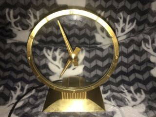 Vintage Jefferson Golden Hour Electric Clock 1950s Midcentury