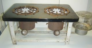 Antique Collectible Kerosene 2 burner Cooking Stove United Stove Company Savoil 3
