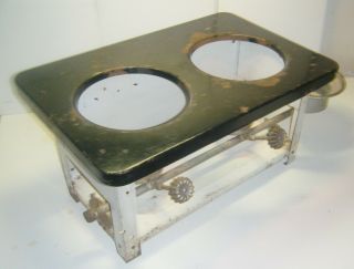 Antique Collectible Kerosene 2 burner Cooking Stove United Stove Company Savoil 4