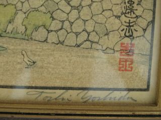Antique Japanese Toshi Yoshida Woodblock Print Pencil Signed Matsumoto 2