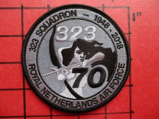 Air Force Squadron Patch Netherlands 323 Sqn Leeuwarden 70 Years 48 - 18