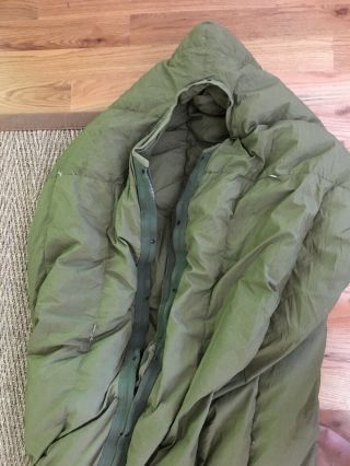 1951 US Military M - 1949 Down - filled Mummy Style Mountain Sleeping Bag Size Large 7