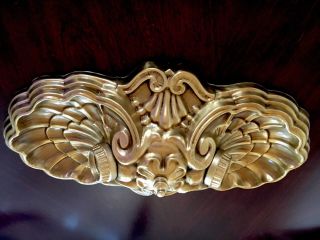 Art Deco 30s Stamped Brass Flush Mount Antique Ceiling Fixture 2 Light.  4 Avail