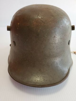 Wwi German M - 1918 Helmet No Liner With 1 Decal