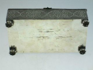 Large Antique Islamic Filigree Solid Silver Box Circa 1900 8