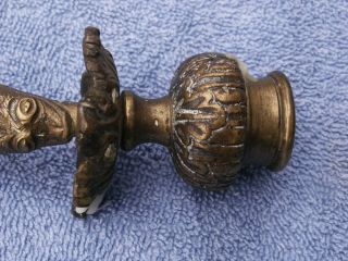 Vintage Art Nouveau Bronze,  or Brass Coiled Snake Serpent Candlestick Grotesque 6