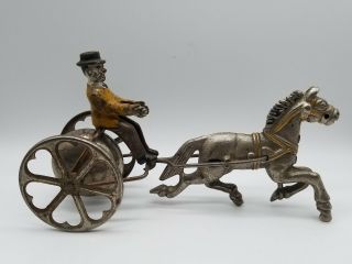 1905 Watrous Horse And Driver Chime Bell Pull Toy