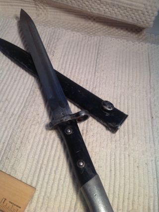 Vintage Bayonet With Scabbard