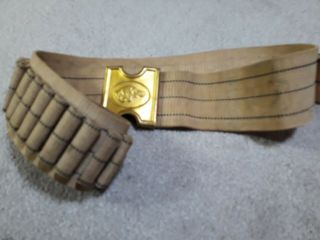Pre - Wwi Us Model 1905 Mills Woven Cartridge Belt For.  30 - 40 Cal Krag Rifle Rare.