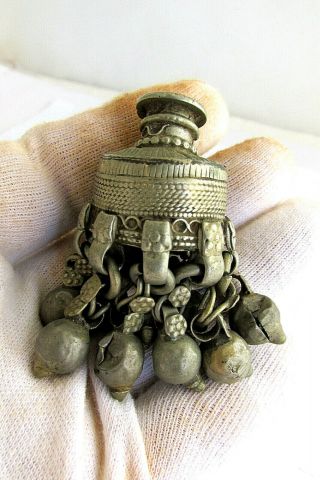 Ancient Viking - Age Medieval Pagan SILVER nine - BELL AMULET PENDANT 4