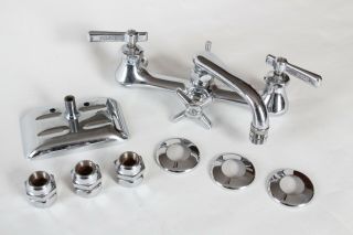 antique faucet kitchen sink | chicago vtg mixing faucet shower victorian deco 5