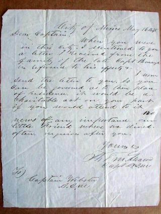One Page Mexican War Letter " City Of Mexico May 16th 48 "