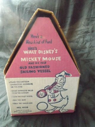 Vintage Ideal Disney Mickey Mouse Pals Pirate Ship Toy COMPLETE PLAYSET RARE 7