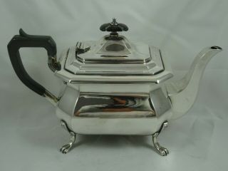 Quality Art Deco,  Solid Silver Tea Pot,  1922,  737gm