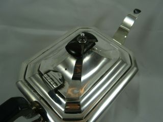 QUALITY ART DECO,  solid silver TEA POT,  1922,  737gm 4