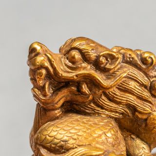 Chinese Antique/Vintage Gilt Bronze Seal 9