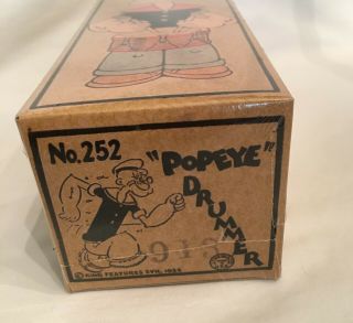 Popeye Drummer by J.  Chein Company 1932 - with Display Box 8