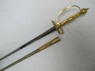Very Fine French Smallsword Court Sword Ca.  1780 - 1800,  By Dassier Paris