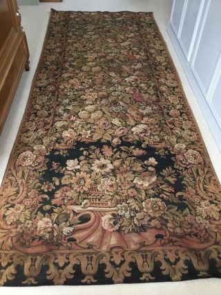 Fantastic ‘huge’ French Antique Woven Tapestry Panel (50” X 124”)