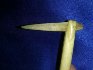 Folding Toothpick Hand Carved Nautical Scrimshaw Tooth Pick ANTIQUE 4