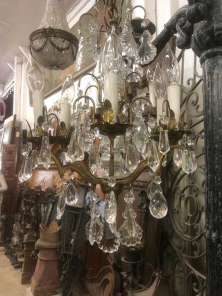 Antique Crystal Chandelier Small 2