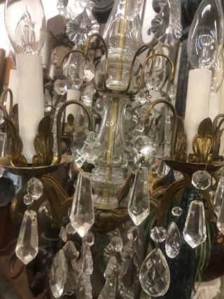 Antique Crystal Chandelier Small 6