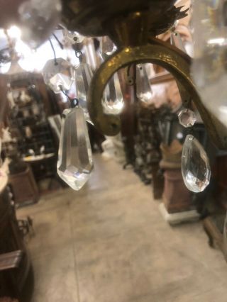 Antique Crystal Chandelier Small 9