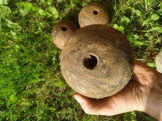 Has A Hole 12 Cm 5.  5kg French Big Cannon Ball 1812 Napoleonic Wars