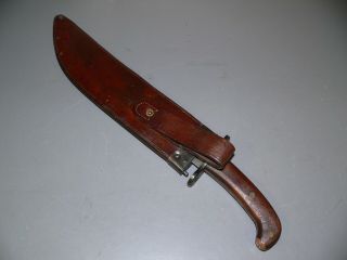 GREAT WW1 U S DATED 1917 BOLO / MACHETE KNIFE - MARKED U S - WOOD HANDLE 2