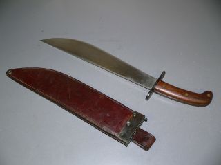 GREAT WW1 U S DATED 1917 BOLO / MACHETE KNIFE - MARKED U S - WOOD HANDLE 5
