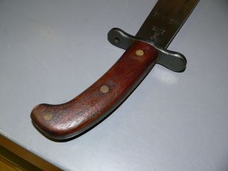 GREAT WW1 U S DATED 1917 BOLO / MACHETE KNIFE - MARKED U S - WOOD HANDLE 7